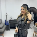 کت چرم آستردار زنانه کد SA-384