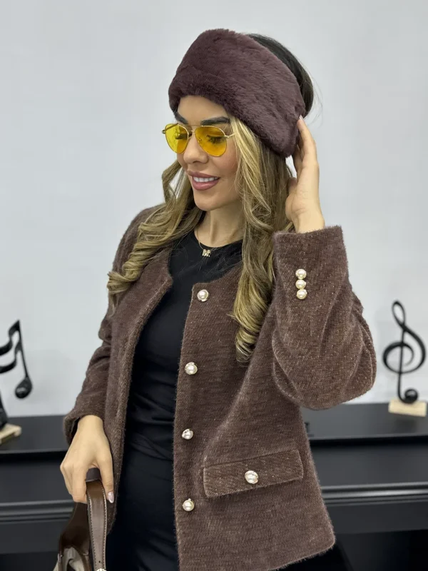 کت پشمی آسترکشی‌ شده زنانه کد SA-374 - تصویر 2
