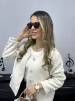 کت پشمی آسترکشی‌ شده زنانه کد SA-374