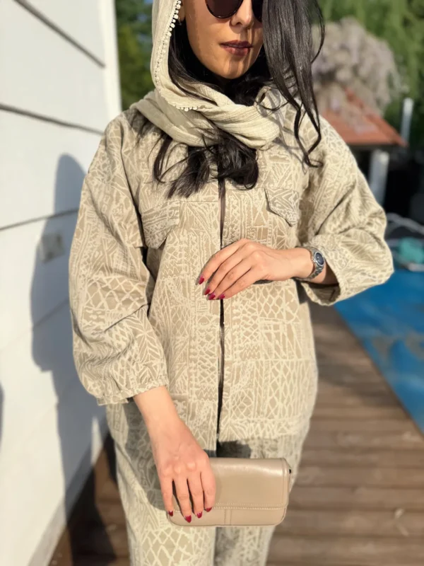 کت و شلوار ژاکارد پنبه کد SA-137 - تصویر 4