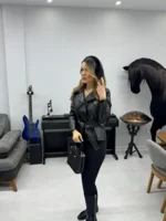 کت چرم آستردار-1